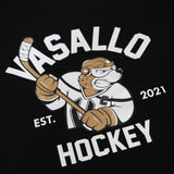 "On the Ice" Hockey Bear Long Sleeve tee( BLACK)
